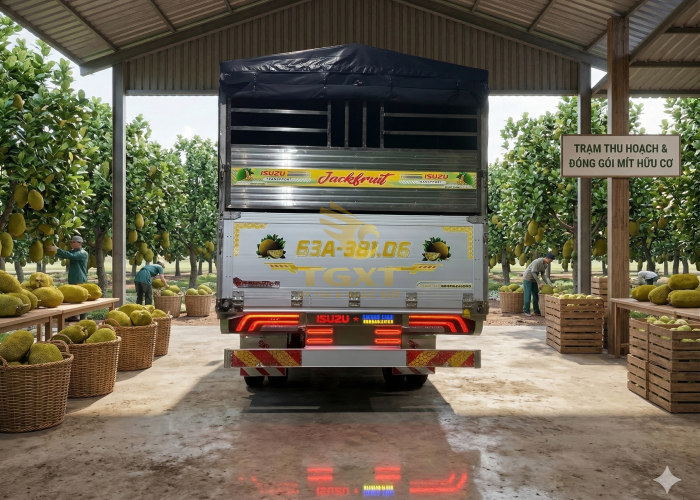 ISUZU FRR650 THÙNG MUI BẠT 6m7