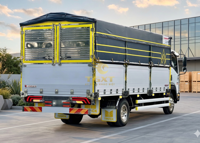 ISUZU FRR650 THÙNG MUI BẠT 6m7